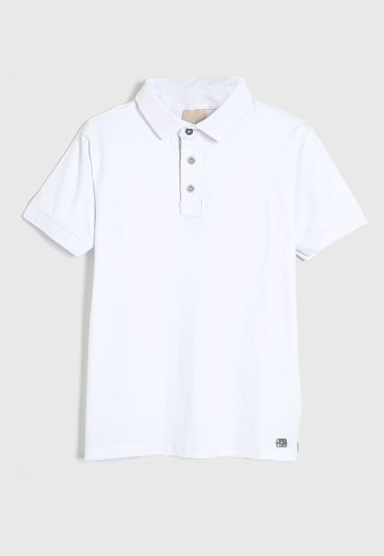 Camisa Polo Colorittá Infantil Lisa Branca - Marca Colorittá