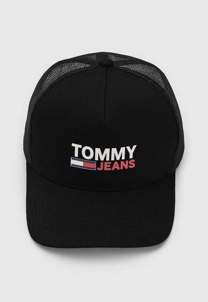 Boné Tommy Jeans Trucker Logo Preto - Marca Tommy Jeans