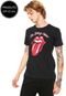 Camiseta bandUP! Rolling Stones Preta - Marca bandUP!