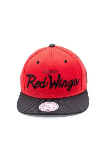 Boné Mitchell & Ness Aba Reta Snapback Detroit Red Wings Vermelho - Marca Mitchell & Ness