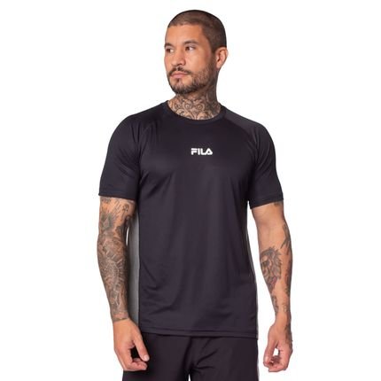 Camiseta Masculina Fila Blend Mix Preto/cinza - Marca Fila