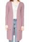 Cardigan FiveBlu Canelado Rosa - Marca FiveBlu