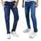 Kit 2 Calça Jeans Masculino Skinny Azul Clara   Azul Escura - Marca Polo State