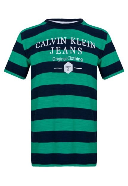 Camiseta Calvin Klein Kids Simbol Listra - Marca Calvin Klein Kids