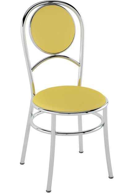 Cadeira 1 Polegada Vinil Amarelo Pozza - Marca Pozza