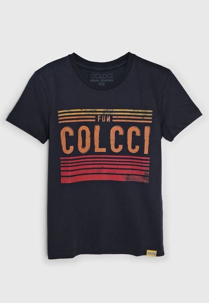 Camiseta Colcci Fun Infantil Logo Azul-Marinho - Marca Colcci Fun