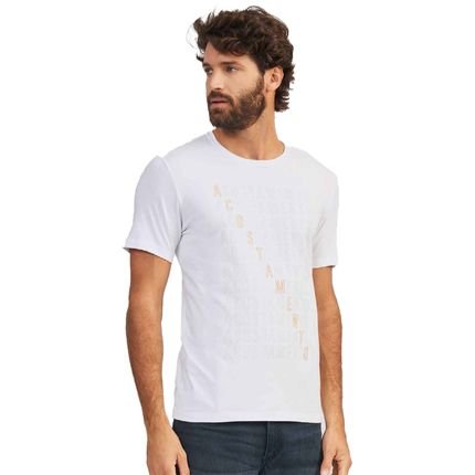 Camiseta Acostamento Letters Ou24 Branco Masculino - Marca Acostamento