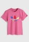 Camiseta adidas Originals Infantil Trefoil Rosa - Marca adidas Originals