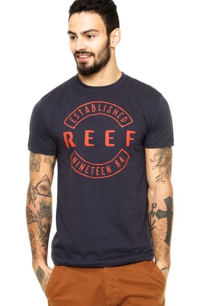 Camiseta Manga Curta Reef Established Azul-Marinho - Marca Reef