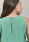 Vestido com Recortes e botão na cor Verde Lemier Collection - Marca Lemier Jeans