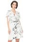 Vestido Forum Curto Estampado Off-White - Marca Forum