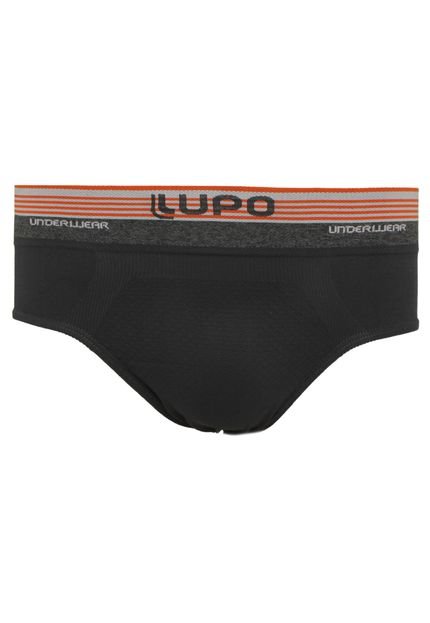 Cueca Lupo Slip Microfibra Sem Costura Preta - Marca Lupo