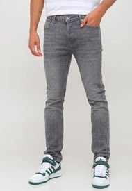 Jeans Topman Stretch Skinny Gris - Calce Skinny