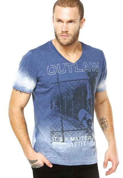 Camiseta Colcci Slim Outlaw Azul - Marca Colcci