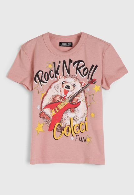 Camiseta Colcci Fun Infantil Rock Rosa - Marca Colcci Fun