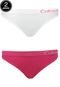 Kit 2pçs Calcinhas Calvin Klein Underwear Sem Costura Rosa/Branca - Marca Calvin Klein Underwear