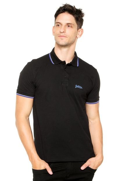 Camisa Polo Cavalera Bordado Preta - Marca Cavalera