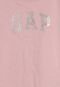 Blusa Infantil GAP Logo Metalizado Rosa - Marca GAP