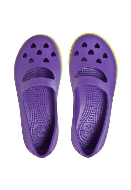 Papete Crocs Crocband Airy Hearts Flat PS Roxo - Marca Crocs
