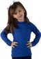 Camisa Térmica Fitss Infantil Manga Longa Segunda Pele Proteção Uv Azul Royal - Marca Fitss