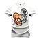 Camiseta Plus Size Estampada Confortável Premium Macia Urso Metades - Branco - Marca Nexstar