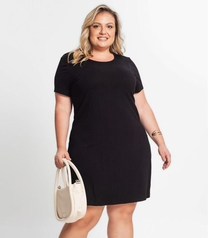 Vestido Feminino Plus Size Secret Glam Preto - Marca Rovitex Plus Size