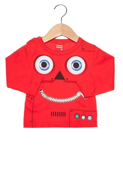 Blusa Kyly Infantil Robô Vermelha - Marca Kyly