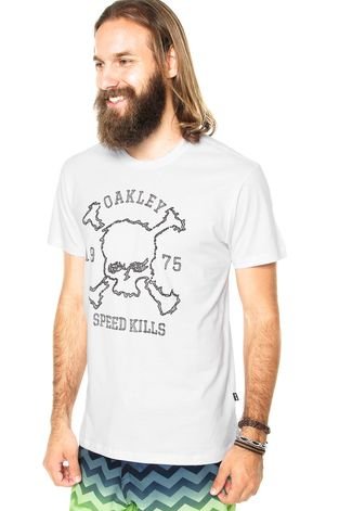 Camiseta Oakley Skull Branca - Compre Agora