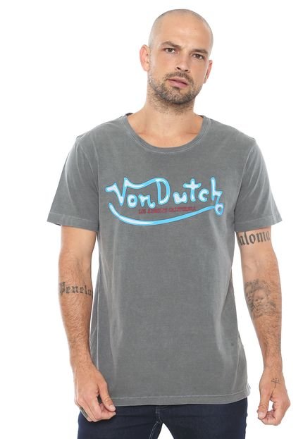Camiseta Von Dutch Pinstriping Grafite - Marca Von Dutch 