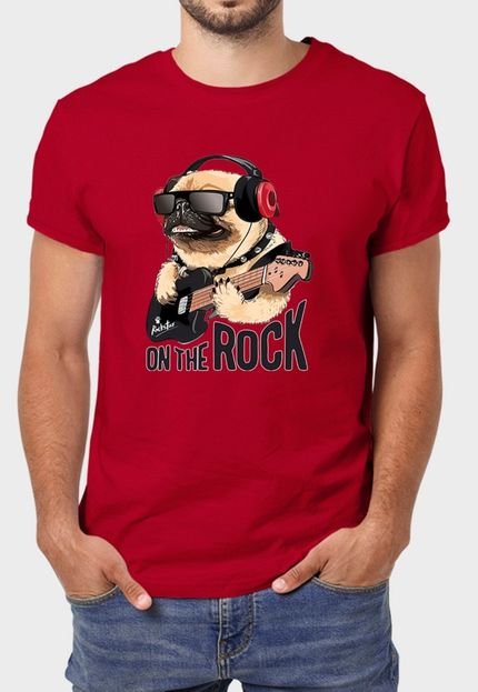 Camiseta Masculina Vinho Pug Rock Algodão Premium Benellys - Marca Benellys