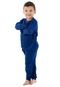 Pijama Longo Infantil Masculino Linha Noite Azul Marinho - Marca Linha Noite