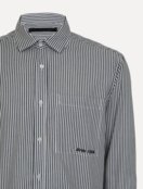 Camisa John John Masculina Stevan Listrada Preta/ Branca - Marca John John