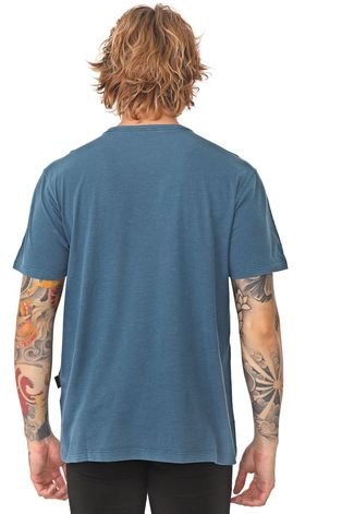 Camiseta Oakley Fraction Washed Tee Azul - Back Wash