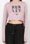 Blusa Cropped Hurley Metal Blades Rosa - Marca Hurley