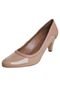 Scarpin Anna Flynn Bico Redondo e Salto Baixo Bege - Marca Anna Flynn