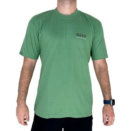 Camiseta Reef Básica Estampada 01 SM24 Masculina Verde - Marca Reef