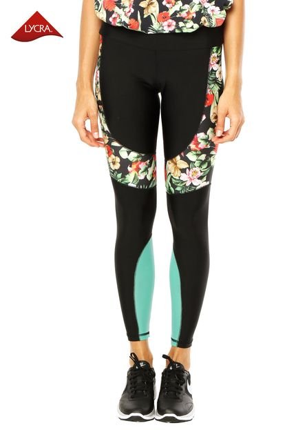 Legging Memo Hibisco Preta - Marca Memo