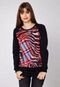 Blusa Moletom Colcci Comfort Seems Preta - Marca Colcci