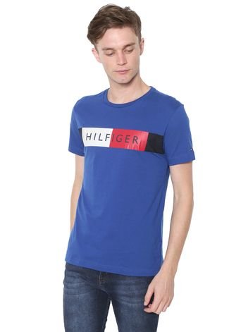 Camiseta Tommy Hilfiger Stripe Azul