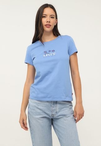 Camiseta Levis Reta Logo Azul