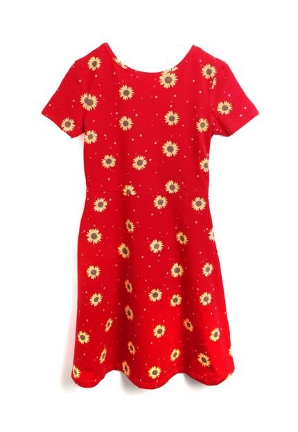 Vestido Lunender Floral Vermelho - Marca Lunender