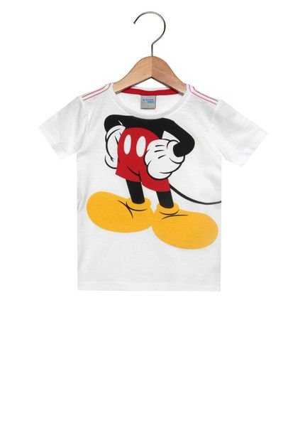 Camiseta Manga Curta Disney By Tricae Infantil  Basic Branca - Marca Disney by Tricae