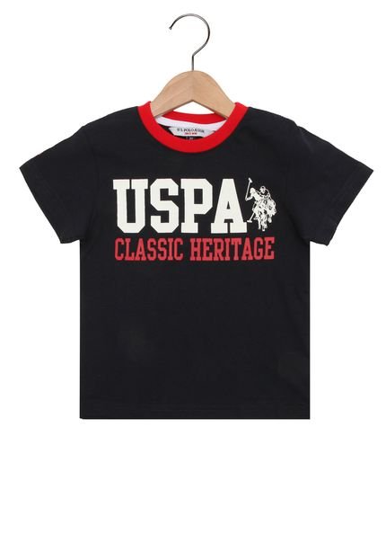 Camiseta U.S. Polo Logo Preta - Marca U.S. Polo