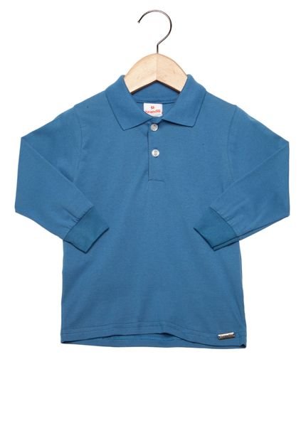 Camisa Polo Brandili Bordado Infantil Azul - Marca Brandili