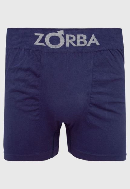 Cueca Zorba Boxer Logo Azul-Marinho - Marca Zorba