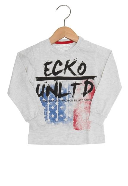 Camiseta Ecko Manga Longa Menino Cinza - Marca Ecko Unltd