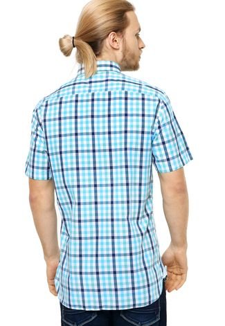 Camisa Manga Curta Tommy Hilfiger Estampado Azul
