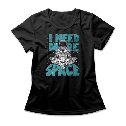 Camiseta Feminina I Need More Space - Preto - Marca Studio Geek 