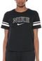 Camiseta Nike Sportswear W Nsw Top Ss Vrsty Preta - Marca Nike Sportswear