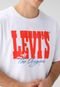 Camiseta Levis Reta Estampada Branca - Marca Levis